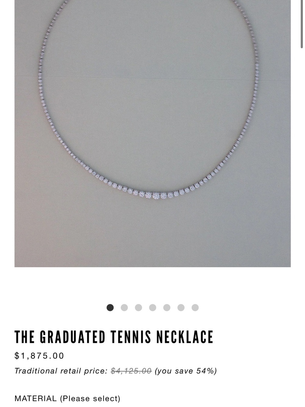 Luv AJ Fine Silver Graduated Tennis Necklace with Lab Diamonds 15 inch